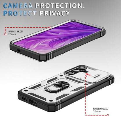 Sliding Camshield TPU Hybrid PC Phone Case with Holder, For Samsung Galaxy S25 FE 5G, For Samsung Galaxy S25 Edge 5G, For Samsung Galaxy S25 5G
