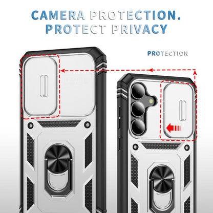 Sliding Camshield TPU Hybrid PC Phone Case with Holder, For Samsung Galaxy S25 FE 5G, For Samsung Galaxy S25 Edge 5G, For Samsung Galaxy S25 5G
