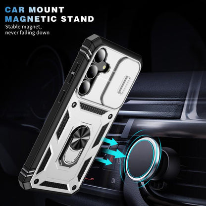 Sliding Camshield TPU Hybrid PC Phone Case with Holder, For Samsung Galaxy S25 FE 5G, For Samsung Galaxy S25 Edge 5G, For Samsung Galaxy S25 5G