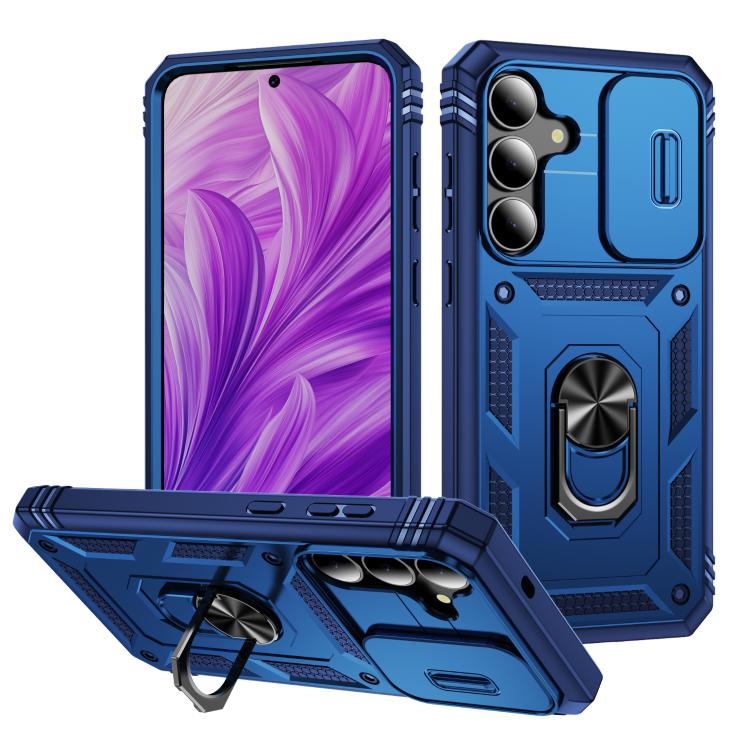 Sliding Camshield TPU Hybrid PC Phone Case with Holder, For Samsung Galaxy S25 FE 5G, For Samsung Galaxy S25 Edge 5G, For Samsung Galaxy S25 5G