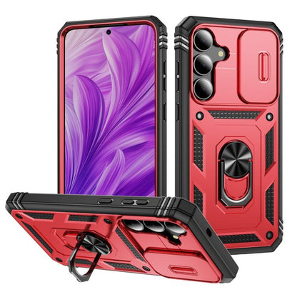 Sliding Camshield TPU Hybrid PC Phone Case with Holder, For Samsung Galaxy S25 FE 5G, For Samsung Galaxy S25 Edge 5G, For Samsung Galaxy S25 5G