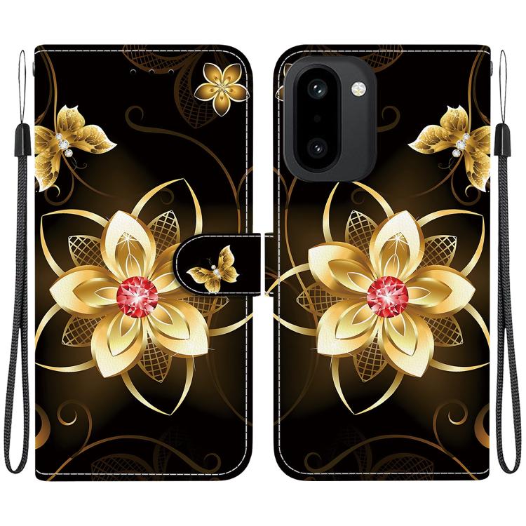 Crystal Texture Colored Drawing Leather Phone Case, For OnePlus 15R / Ace 6 / Ace 6T