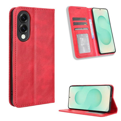 Magnetic Buckle Retro Texture Leather Phone Case, For Samsung Galaxy S26+ 5G, For Samsung Galaxy S26 Ultra 5G, For Samsung Galaxy S26 5G, For Samsung Galaxy S25 FE 5G, For Samsung Galaxy S25 Edge 5G, For Samsung Galaxy S25 5G