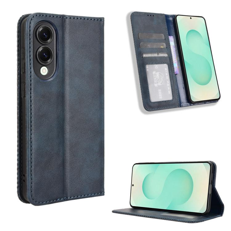 Magnetic Buckle Retro Texture Leather Phone Case, For Samsung Galaxy S25 FE 5G, For Samsung Galaxy S25 Edge 5G, For Samsung Galaxy S25 5G, For Samsung Galaxy S25+ 5G, For Samsung Galaxy S25 Ultra 5G, For Samsung Galaxy S24 FE 5G