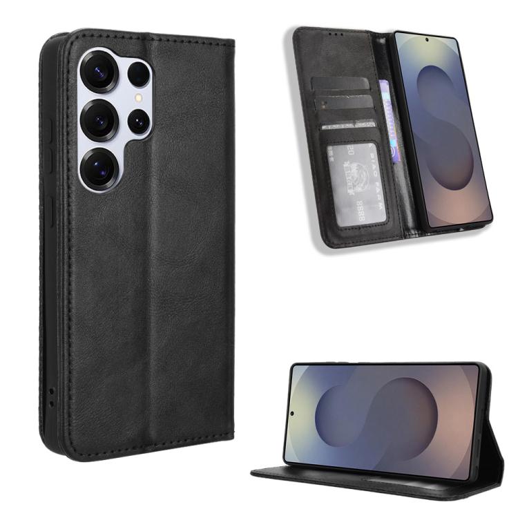 Magnetic Buckle Retro Texture Leather Phone Case, For Samsung Galaxy S26+ 5G, For Samsung Galaxy S26 Ultra 5G, For Samsung Galaxy S26 5G, For Samsung Galaxy S25 FE 5G, For Samsung Galaxy S25 Edge 5G, For Samsung Galaxy S25 5G