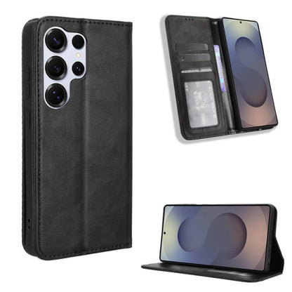 Magnetic Buckle Retro Texture Leather Phone Case, For Samsung Galaxy S26+ 5G, For Samsung Galaxy S26 Ultra 5G, For Samsung Galaxy S26 5G, For Samsung Galaxy S25 FE 5G, For Samsung Galaxy S25 Edge 5G, For Samsung Galaxy S25 5G