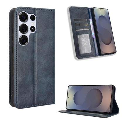 Magnetic Buckle Retro Texture Leather Phone Case, For Samsung Galaxy S26+ 5G, For Samsung Galaxy S26 Ultra 5G, For Samsung Galaxy S26 5G, For Samsung Galaxy S25 FE 5G, For Samsung Galaxy S25 Edge 5G, For Samsung Galaxy S25 5G