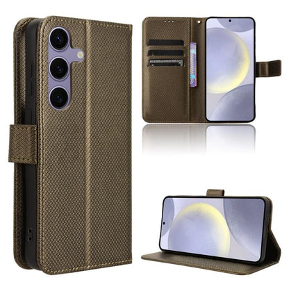 Diamond Texture Leather Phone Case, For Samsung Galaxy S25 Edge 5G, For Samsung Galaxy S25 5G, For Samsung Galaxy S25+ 5G, For Samsung Galaxy S25 Ultra 5G