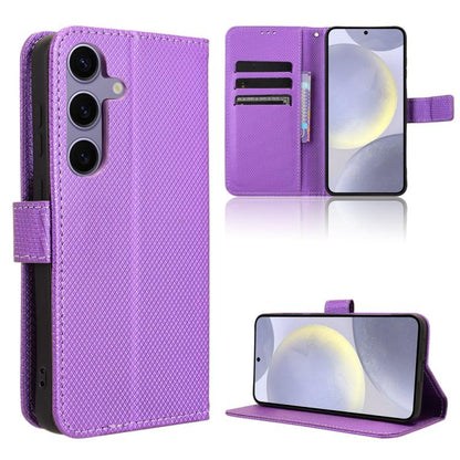 Diamond Texture Leather Phone Case, For Samsung Galaxy S25 Edge 5G, For Samsung Galaxy S25 5G, For Samsung Galaxy S25+ 5G, For Samsung Galaxy S25 Ultra 5G