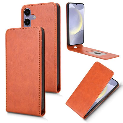 Magnetic Vertical Flip Leather Phone Case, For Samsung Galaxy S25 5G, For Samsung Galaxy S25+ 5G, For Samsung Galaxy S25 Ultra 5G, For Samsung Galaxy S24 FE 5G, For Samsung Galaxy S24 Ultra 5G, For Samsung Galaxy S24+ 5G