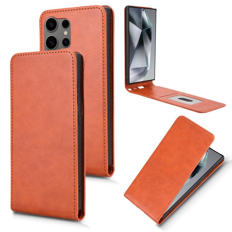 Magnetic Vertical Flip Leather Phone Case, For Samsung Galaxy S25 5G, For Samsung Galaxy S25+ 5G, For Samsung Galaxy S25 Ultra 5G, For Samsung Galaxy S24 FE 5G, For Samsung Galaxy S24 Ultra 5G, For Samsung Galaxy S24+ 5G