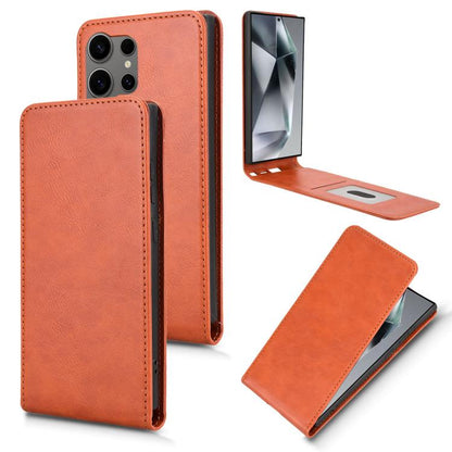 Magnetic Vertical Flip Leather Phone Case, For Samsung Galaxy S25 5G, For Samsung Galaxy S25+ 5G, For Samsung Galaxy S25 Ultra 5G, For Samsung Galaxy S24 FE 5G, For Samsung Galaxy S24 Ultra 5G, For Samsung Galaxy S24+ 5G