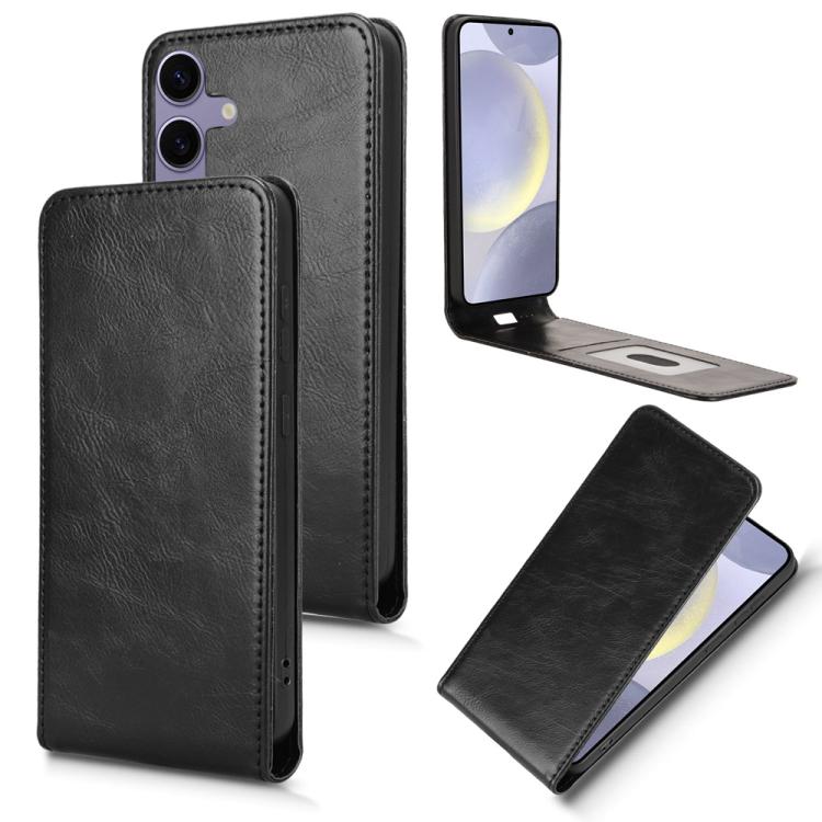 Magnetic Vertical Flip Leather Phone Case, For Samsung Galaxy S25 5G, For Samsung Galaxy S25+ 5G, For Samsung Galaxy S25 Ultra 5G, For Samsung Galaxy S24 FE 5G, For Samsung Galaxy S24 Ultra 5G, For Samsung Galaxy S24+ 5G