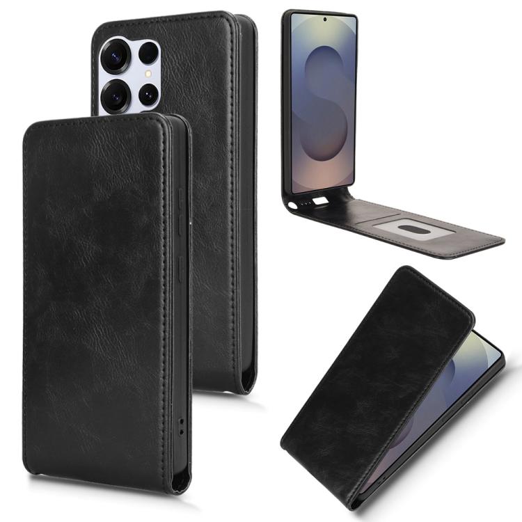 Magnetic Vertical Flip Leather Phone Case, For Samsung Galaxy S25 5G, For Samsung Galaxy S25+ 5G, For Samsung Galaxy S25 Ultra 5G, For Samsung Galaxy S24 FE 5G, For Samsung Galaxy S24 Ultra 5G, For Samsung Galaxy S24+ 5G