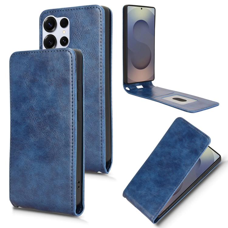 Magnetic Vertical Flip Leather Phone Case, For Samsung Galaxy S25 5G, For Samsung Galaxy S25+ 5G, For Samsung Galaxy S25 Ultra 5G, For Samsung Galaxy S24 FE 5G, For Samsung Galaxy S24 Ultra 5G, For Samsung Galaxy S24+ 5G