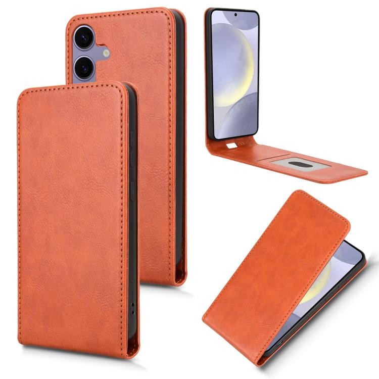 Magnetic Vertical Flip Leather Phone Case, For Samsung Galaxy S25 5G, For Samsung Galaxy S25+ 5G, For Samsung Galaxy S25 Ultra 5G, For Samsung Galaxy S24 FE 5G, For Samsung Galaxy S24 Ultra 5G, For Samsung Galaxy S24+ 5G