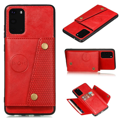 Double Buckle PU + TPU Shockproof Magnetic Protective Case with Card Slot & Holder, For Samsung Galaxy Note 20, For Samsung Galaxy Note 20 Ultra, For Xiaomi Redmi 9A, For Xiaomi Redmi 9C