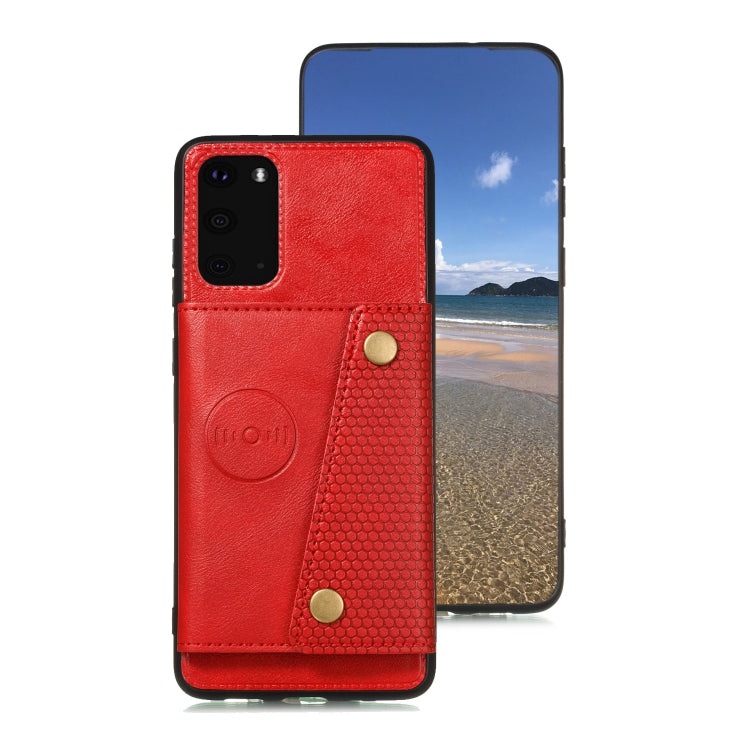 Double Buckle PU + TPU Shockproof Magnetic Protective Case with Card Slot & Holder, For Samsung Galaxy Note 20, For Samsung Galaxy Note 20 Ultra, For Xiaomi Redmi 9A, For Xiaomi Redmi 9C
