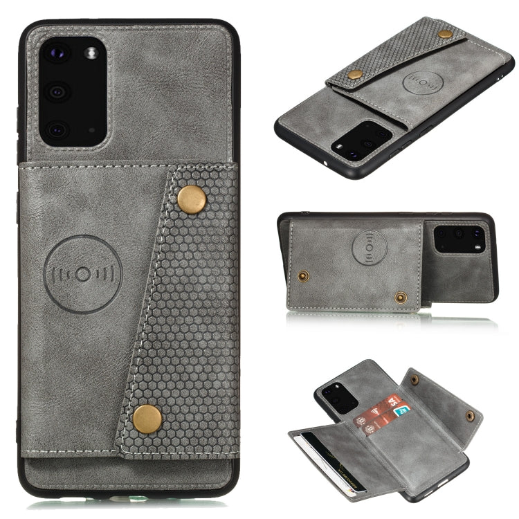 Double Buckle PU + TPU Shockproof Magnetic Protective Case with Card Slot & Holder, For Samsung Galaxy Note 20, For Samsung Galaxy Note 20 Ultra, For Xiaomi Redmi 9A, For Xiaomi Redmi 9C