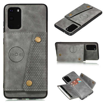 Double Buckle PU + TPU Shockproof Magnetic Protective Case with Card Slot & Holder, For Samsung Galaxy Note 20, For Samsung Galaxy Note 20 Ultra, For Xiaomi Redmi 9A, For Xiaomi Redmi 9C