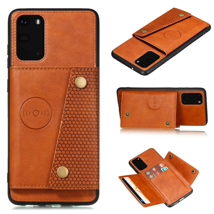 Double Buckle PU + TPU Shockproof Magnetic Protective Case with Card Slot & Holder, For Samsung Galaxy Note 20, For Samsung Galaxy Note 20 Ultra, For Xiaomi Redmi 9A, For Xiaomi Redmi 9C