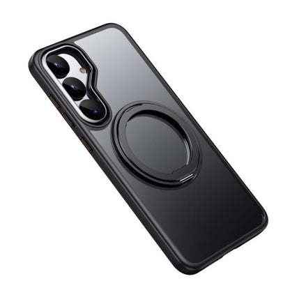 Frosted 360 Degree MagSafe Magnetic Holder Phone Case, For Samsung Galaxy S25 5G, For Samsung Galaxy S25+ 5G, For Samsung Galaxy S25 Ultra 5G