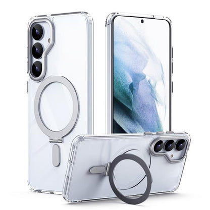 MagSafe Airbag Shockproof Frosted Phone Case with Fold Holder, For Samsung Galaxy S25 5G, For Samsung Galaxy S25+ 5G, For Samsung Galaxy S25 Ultra 5G