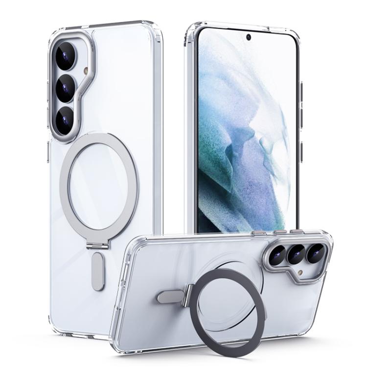 MagSafe Airbag Shockproof Frosted Phone Case with Fold Holder, For Samsung Galaxy S25 5G, For Samsung Galaxy S25+ 5G, For Samsung Galaxy S25 Ultra 5G