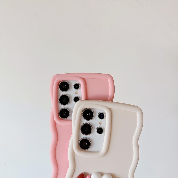 Cartoon Sausage Mouth TPU Phone Case with Bead Chain, For Samsung Galaxy S22 Ultra 5G, For Samsung Galaxy S22 5G, For Samsung Galaxy S21 FE 5G