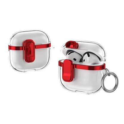 Electroplating Transparent Wireless Earphones Case with Security Lock, For AirPods Pro 3, For AirPods 4, For AirPods Pro 2