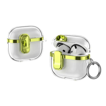 Electroplating Transparent Wireless Earphones Case with Security Lock, For AirPods Pro 3, For AirPods 4, For AirPods Pro 2