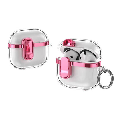 Electroplating Transparent Wireless Earphones Case with Security Lock, For AirPods Pro 3, For AirPods 4, For AirPods Pro 2
