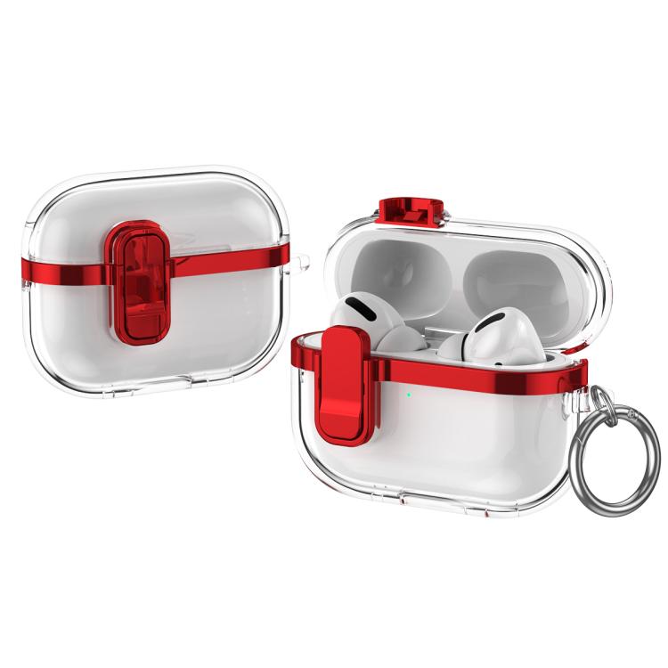 Electroplating Transparent Wireless Earphones Case with Security Lock, For AirPods Pro 3, For AirPods 4, For AirPods Pro 2