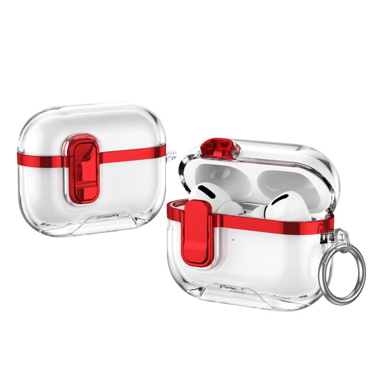 Electroplating Transparent Wireless Earphones Case with Security Lock, For AirPods Pro 3, For AirPods 4, For AirPods Pro 2