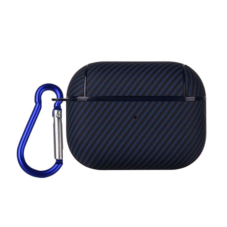 Carbon Fibre Texture PU Earbuds Box PC Case with Hook, For AirPods 4, For AirPods Pro 2, For AirPods 3, For AirPods Pro, For AirPods 1 / 2
