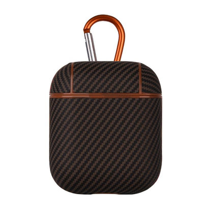 Carbon Fibre Texture PU Earbuds Box PC Case with Hook, For AirPods 4, For AirPods Pro 2, For AirPods 3, For AirPods Pro, For AirPods 1 / 2
