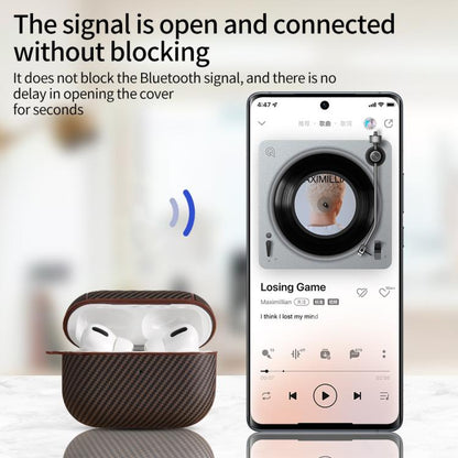 Carbon Fibre Texture PU Earbuds Box PC Case with Hook, For AirPods 4, For AirPods Pro 2, For AirPods 3, For AirPods Pro, For AirPods 1 / 2