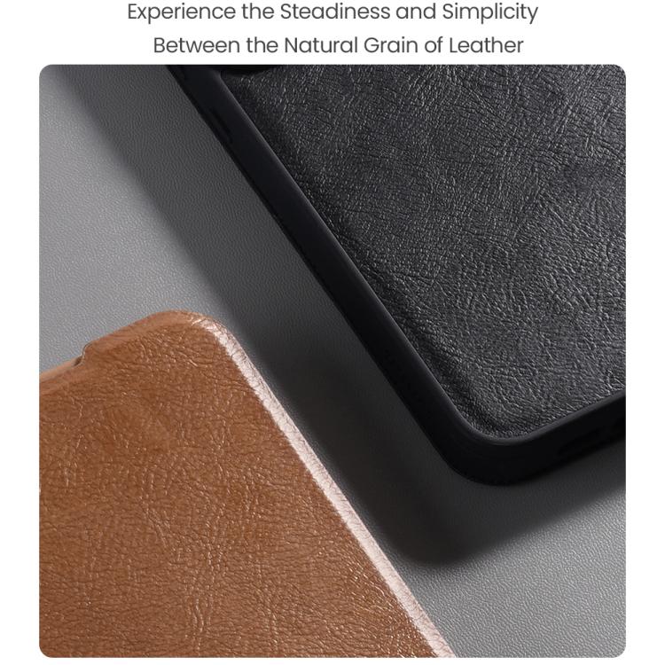 NILLKIN QIN Series Pro Sliding Camera Cover Design Leather Phone Case, For Samsung Galaxy S25 Edge 5G