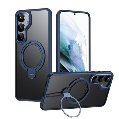 Double Ring MagSafe Magnetic Holder Phone Case, For Samsung Galaxy S25 5G, For Samsung Galaxy S25+ 5G, For Samsung Galaxy S25 Ultra 5G