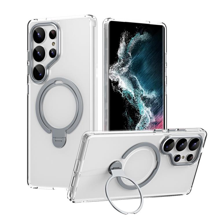 Double Ring MagSafe Magnetic Holder Phone Case, For Samsung Galaxy S25 5G, For Samsung Galaxy S25+ 5G, For Samsung Galaxy S25 Ultra 5G