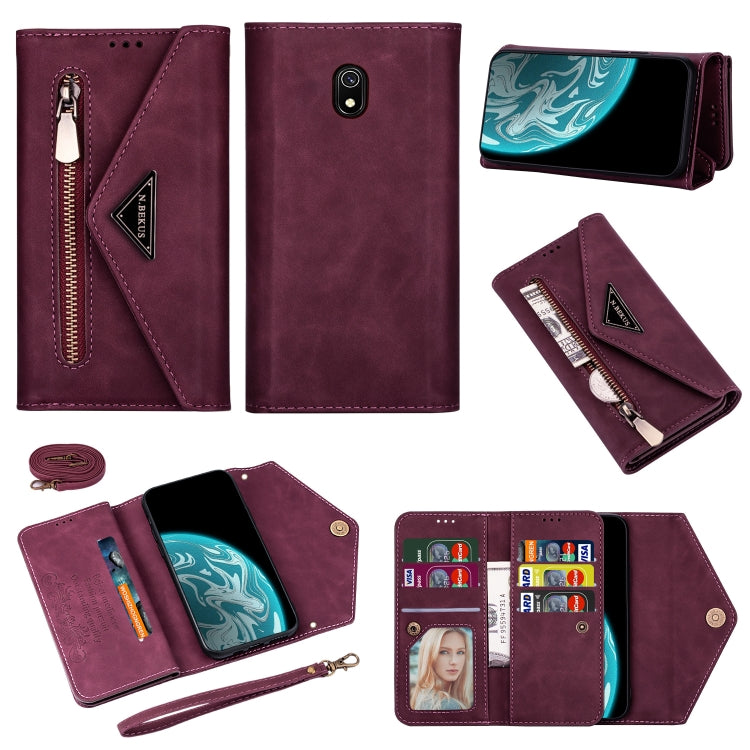 Skin Feel Zipper Horizontal Flip Leather Case with Holder & Card Slots & Photo Frame & Lanyard & Long Rope, For Xiaomi Redmi 8A, For Xiaomi Redmi K30, For Xiaomi Redmi K30 Pro, For Xiaomi Redmi Note 7