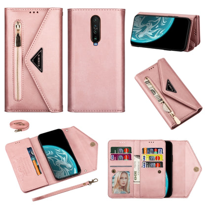 Skin Feel Zipper Horizontal Flip Leather Case with Holder & Card Slots & Photo Frame & Lanyard & Long Rope, For Xiaomi Redmi 8A, For Xiaomi Redmi K30, For Xiaomi Redmi K30 Pro, For Xiaomi Redmi Note 7