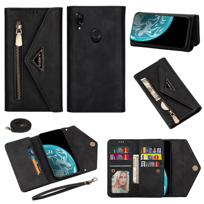 Skin Feel Zipper Horizontal Flip Leather Case with Holder & Card Slots & Photo Frame & Lanyard & Long Rope, For Xiaomi Redmi 8A, For Xiaomi Redmi K30, For Xiaomi Redmi K30 Pro, For Xiaomi Redmi Note 7