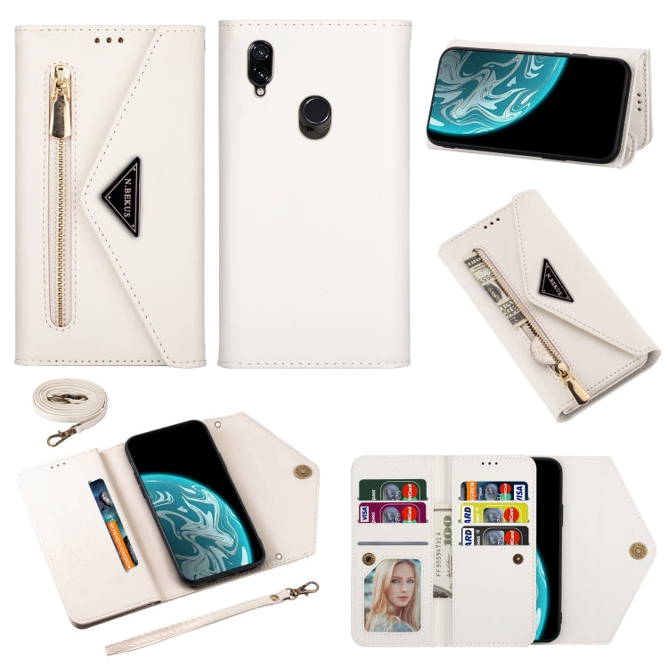 Skin Feel Zipper Horizontal Flip Leather Case with Holder & Card Slots & Photo Frame & Lanyard & Long Rope, For Xiaomi Redmi 8A, For Xiaomi Redmi K30, For Xiaomi Redmi K30 Pro, For Xiaomi Redmi Note 7