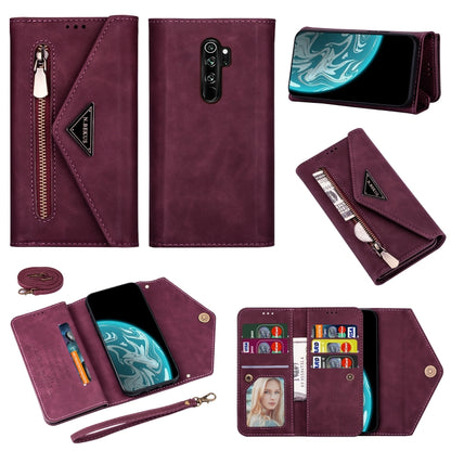 Skin Feel Zipper Horizontal Flip Leather Case with Holder & Card Slots & Photo Frame & Lanyard & Long Rope, For Xiaomi Redmi Note 8 Pro, For Xiaomi Redmi Note 8, For Xiaomi Mi 9, For Xiaomi Mi 10