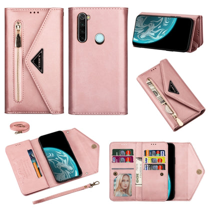 Skin Feel Zipper Horizontal Flip Leather Case with Holder & Card Slots & Photo Frame & Lanyard & Long Rope, For Xiaomi Redmi Note 8 Pro, For Xiaomi Redmi Note 8, For Xiaomi Mi 9, For Xiaomi Mi 10