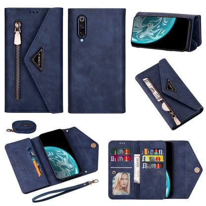 Skin Feel Zipper Horizontal Flip Leather Case with Holder & Card Slots & Photo Frame & Lanyard & Long Rope, For Xiaomi Redmi Note 8 Pro, For Xiaomi Redmi Note 8, For Xiaomi Mi 9, For Xiaomi Mi 10