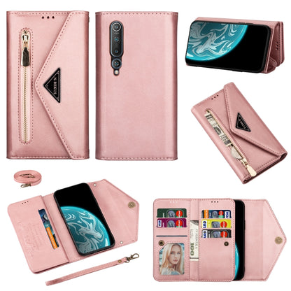 Skin Feel Zipper Horizontal Flip Leather Case with Holder & Card Slots & Photo Frame & Lanyard & Long Rope, For Xiaomi Redmi Note 8 Pro, For Xiaomi Redmi Note 8, For Xiaomi Mi 9, For Xiaomi Mi 10