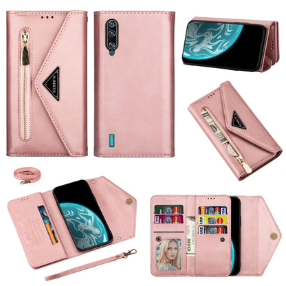 Skin Feel Zipper Horizontal Flip Leather Case with Holder & Card Slots & Photo Frame & Lanyard & Long Rope, For Xiaomi Mi CC9, For Xiaomi Mi CC9 Pro