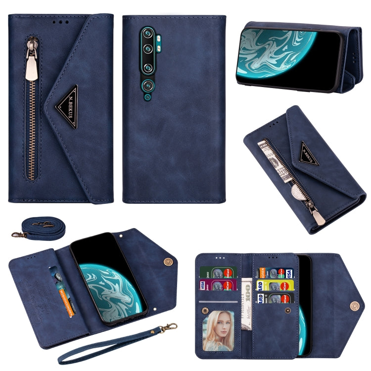 Skin Feel Zipper Horizontal Flip Leather Case with Holder & Card Slots & Photo Frame & Lanyard & Long Rope, For Xiaomi Mi CC9, For Xiaomi Mi CC9 Pro